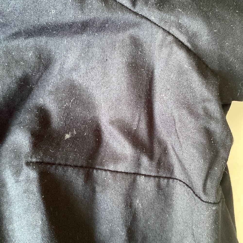 Old Navy Waist-Defined Puff-Sleeve Tie-Wrap Blouse Black S - Picture 10 of 10